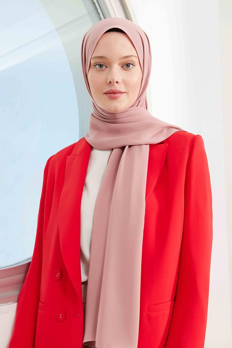 Fivescarf Pembe Medine İpeği Şal
