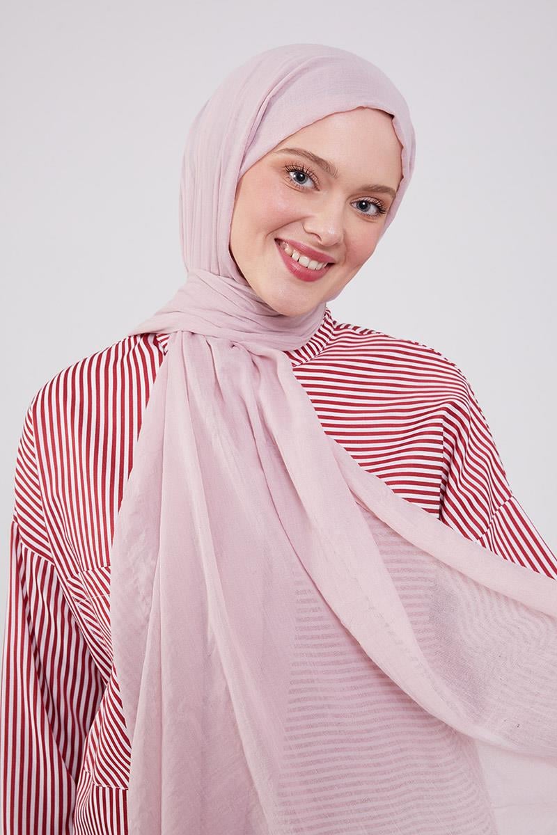 Fivescarf Pembe Olay Pamuk Şal