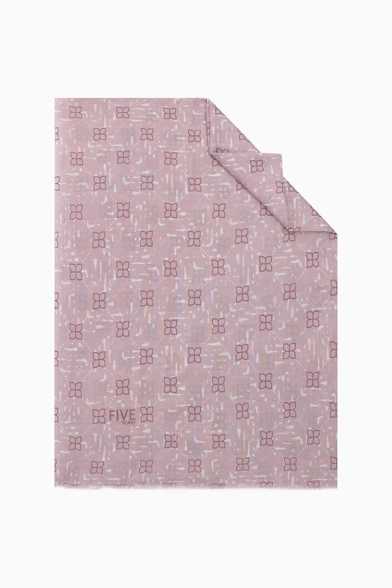 Fivescarf Pembe Relax Yaprak Şal