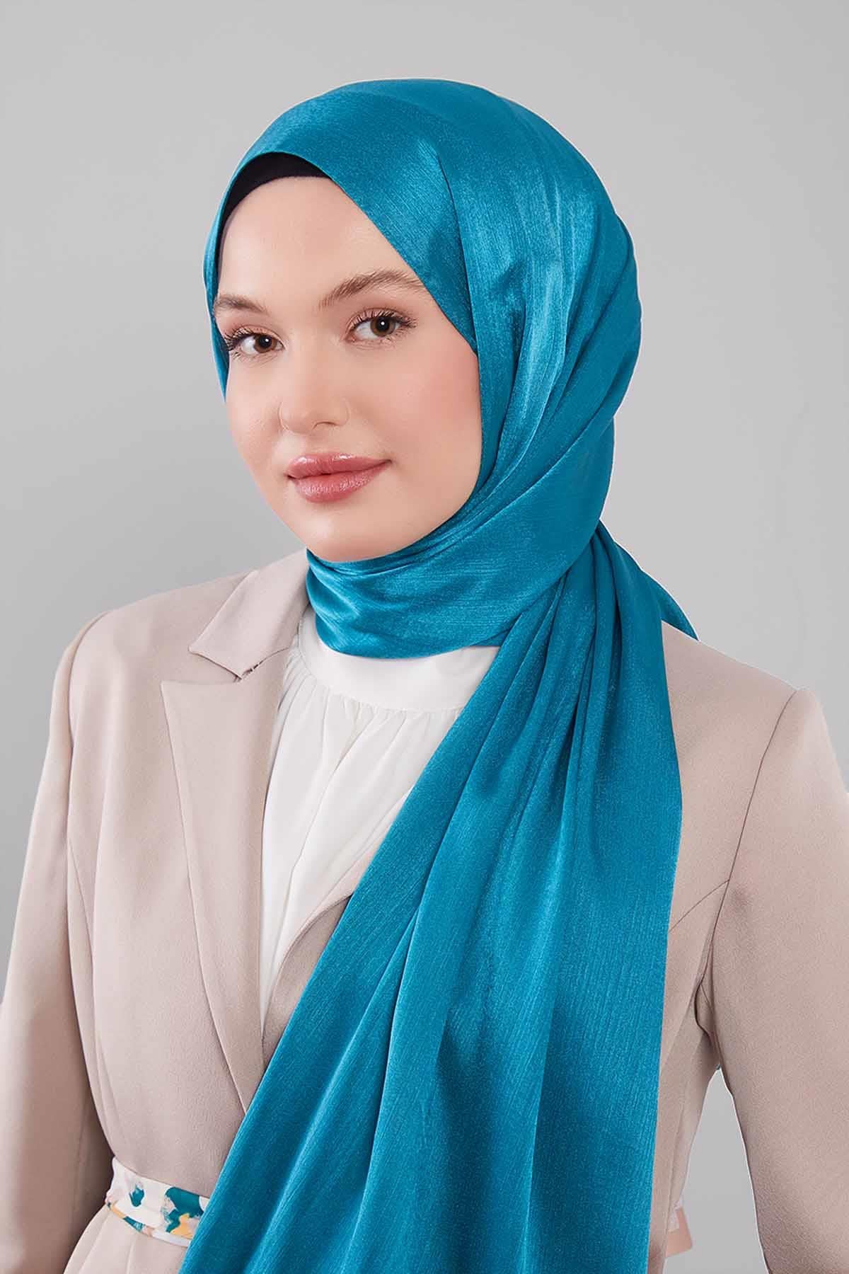 Fivescarf Petrol Yeşili Janjan Abiye Şal