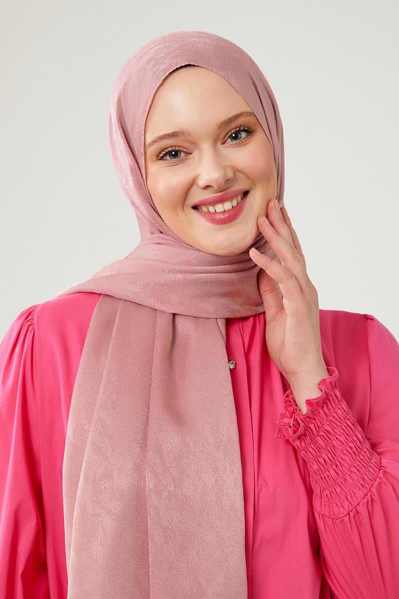 Fivescarf Pudra Jakarlı Elegance Şal