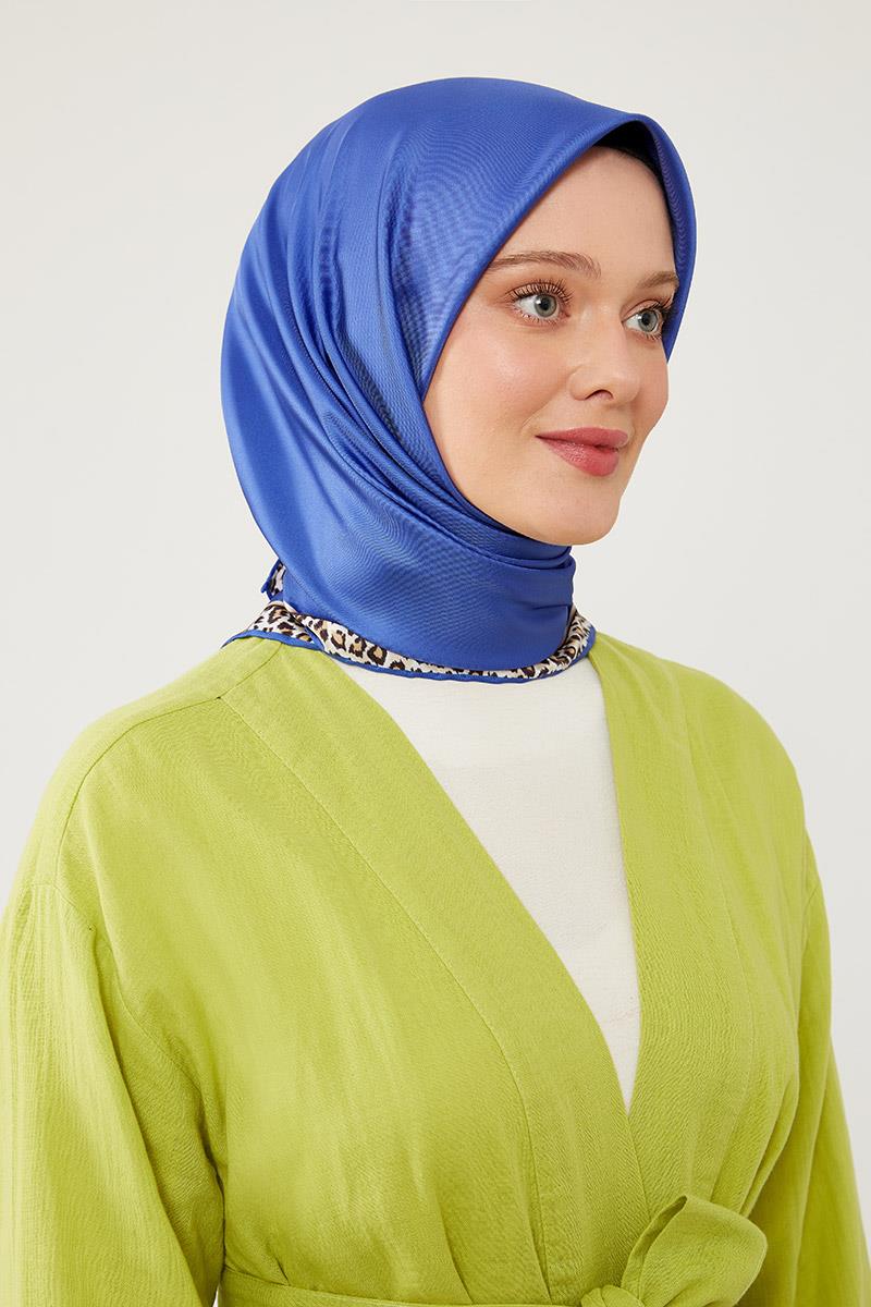 Fivescarf Saks Mavisi Twill Digital Eşarp