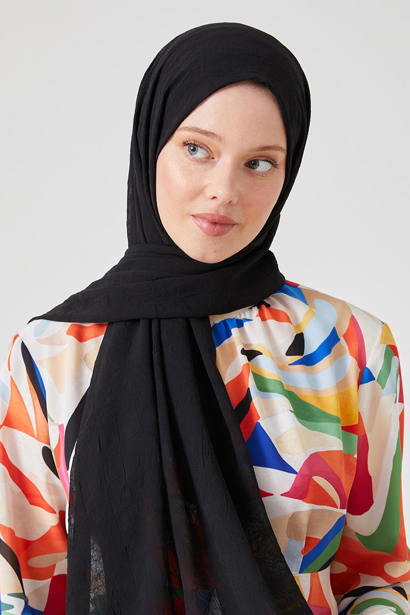 Fivescarf Siyah Frozen Şal