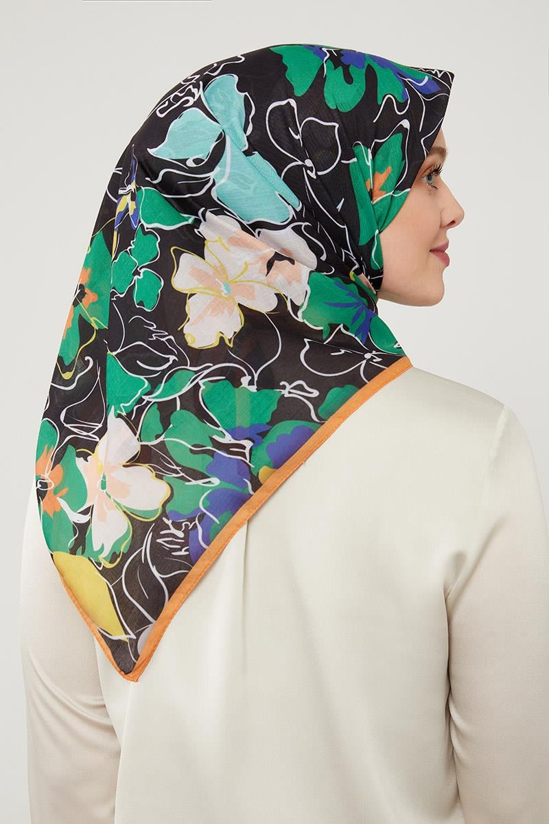 Fivescarf Siyah Soft Cotton Eşarp