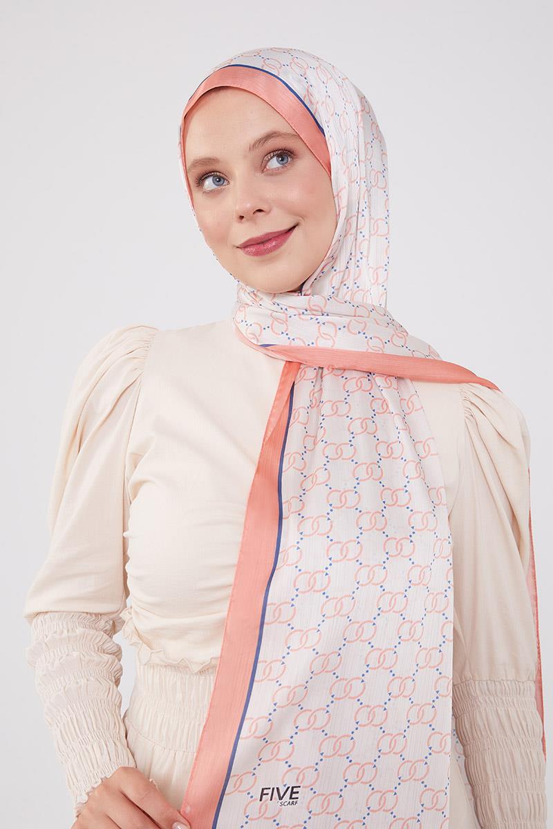 Fivescarf Somon Halka Desen Brand Şal