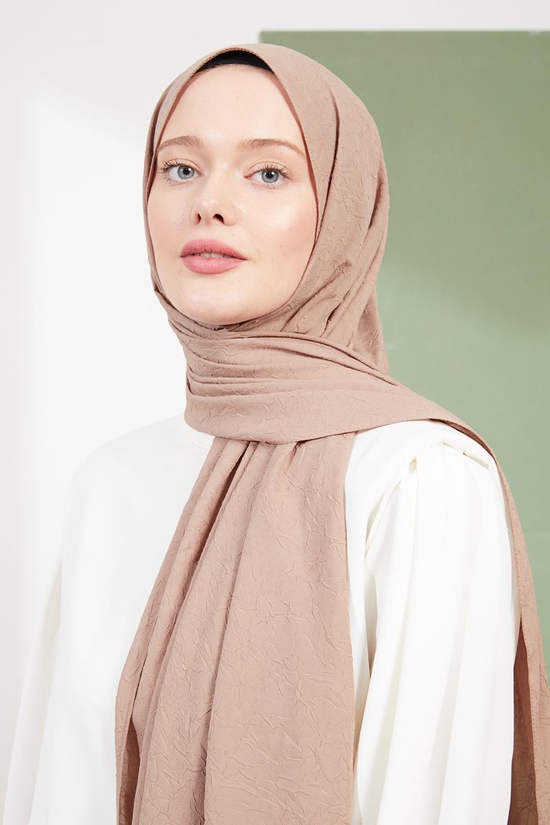 Fivescarf Somon Kraş Krep Şal