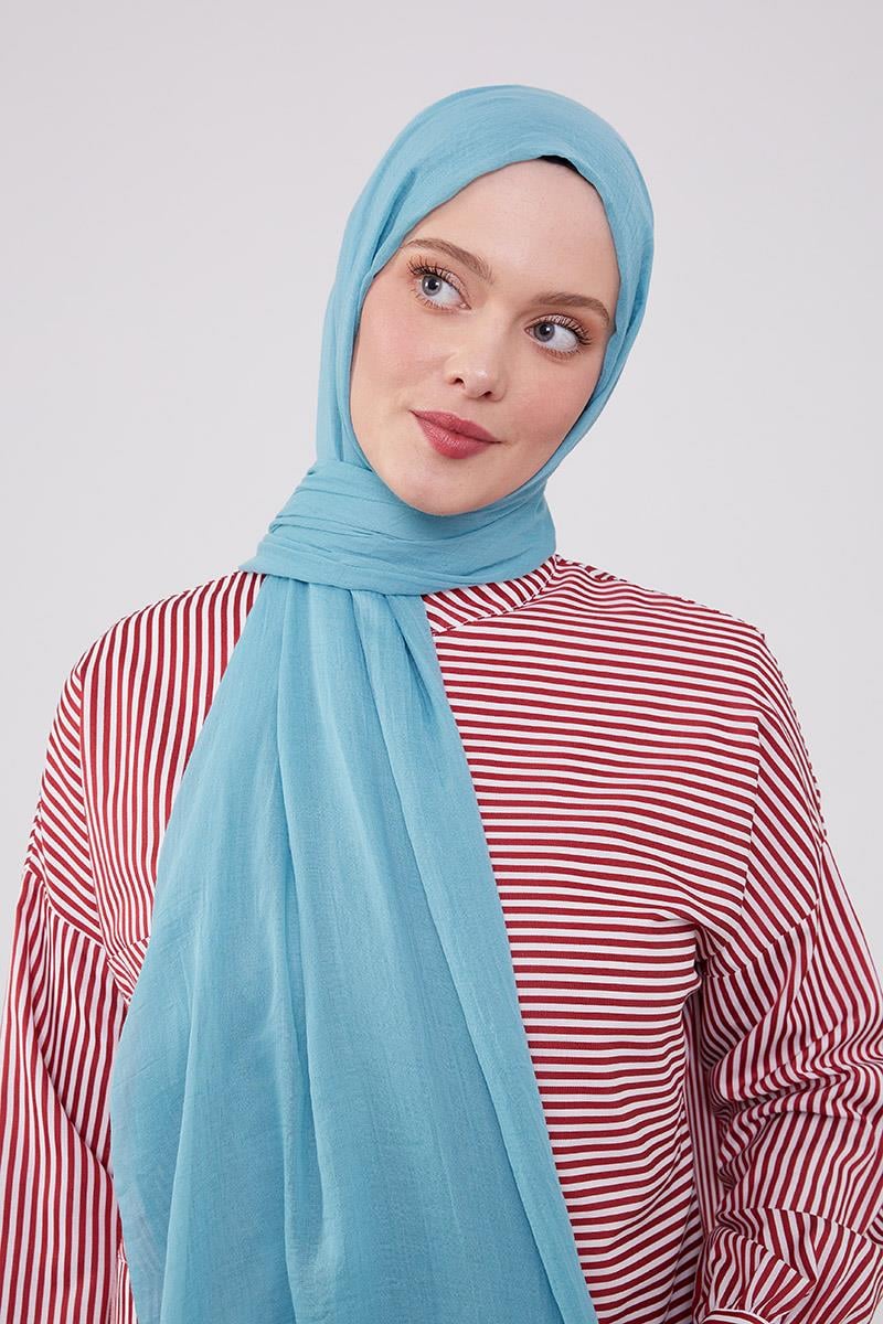 Fivescarf Su Yeşili Olay Pamuk Şal