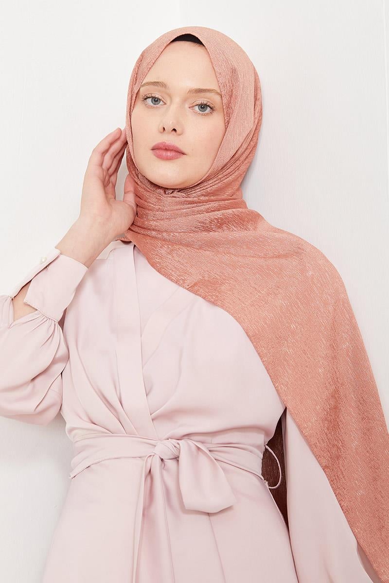 Fivescarf Sütlü Kahve Elmas Abiye Şal