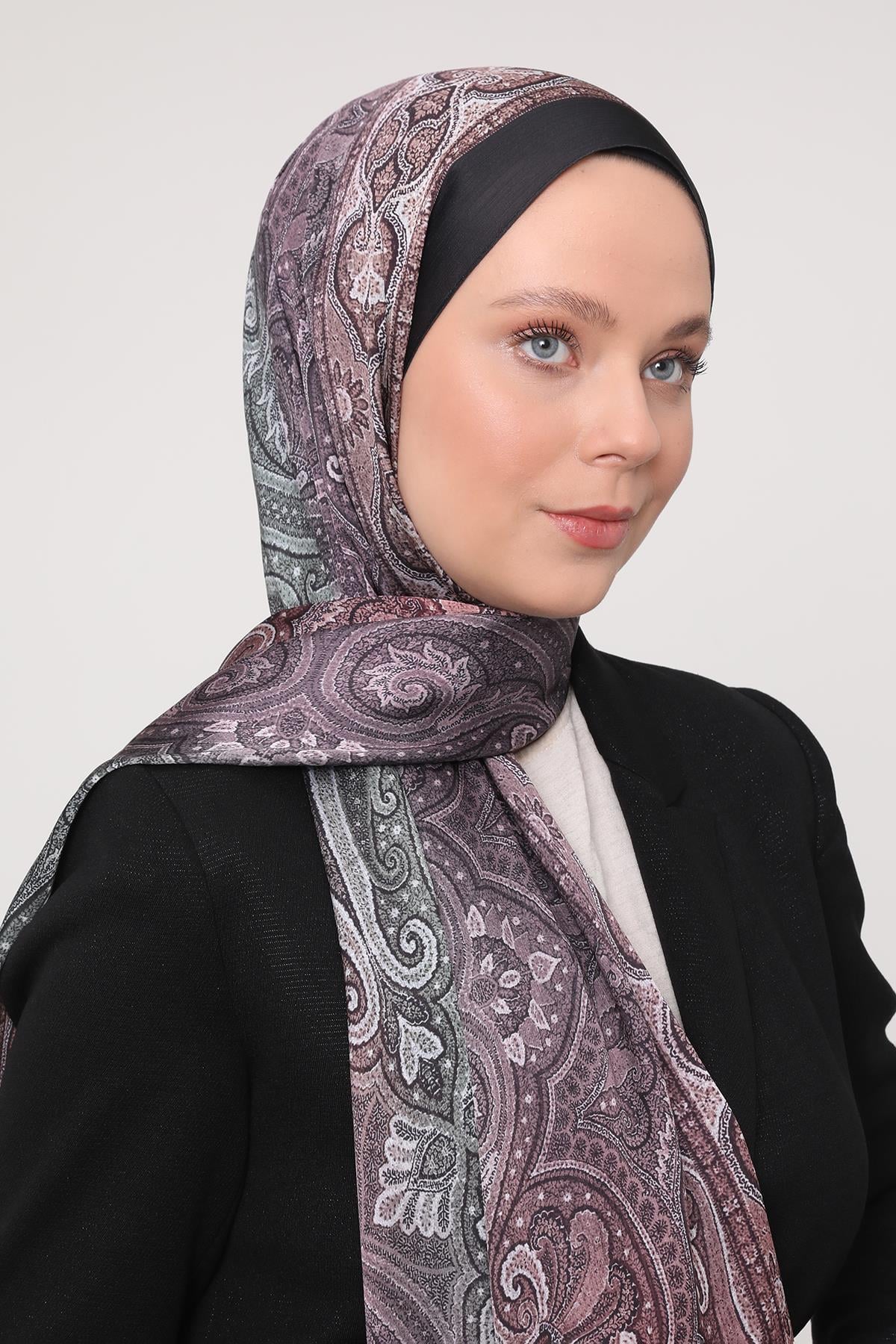 Fivescarf Sütlü Kahve Gölgeli Desen Brand Şal