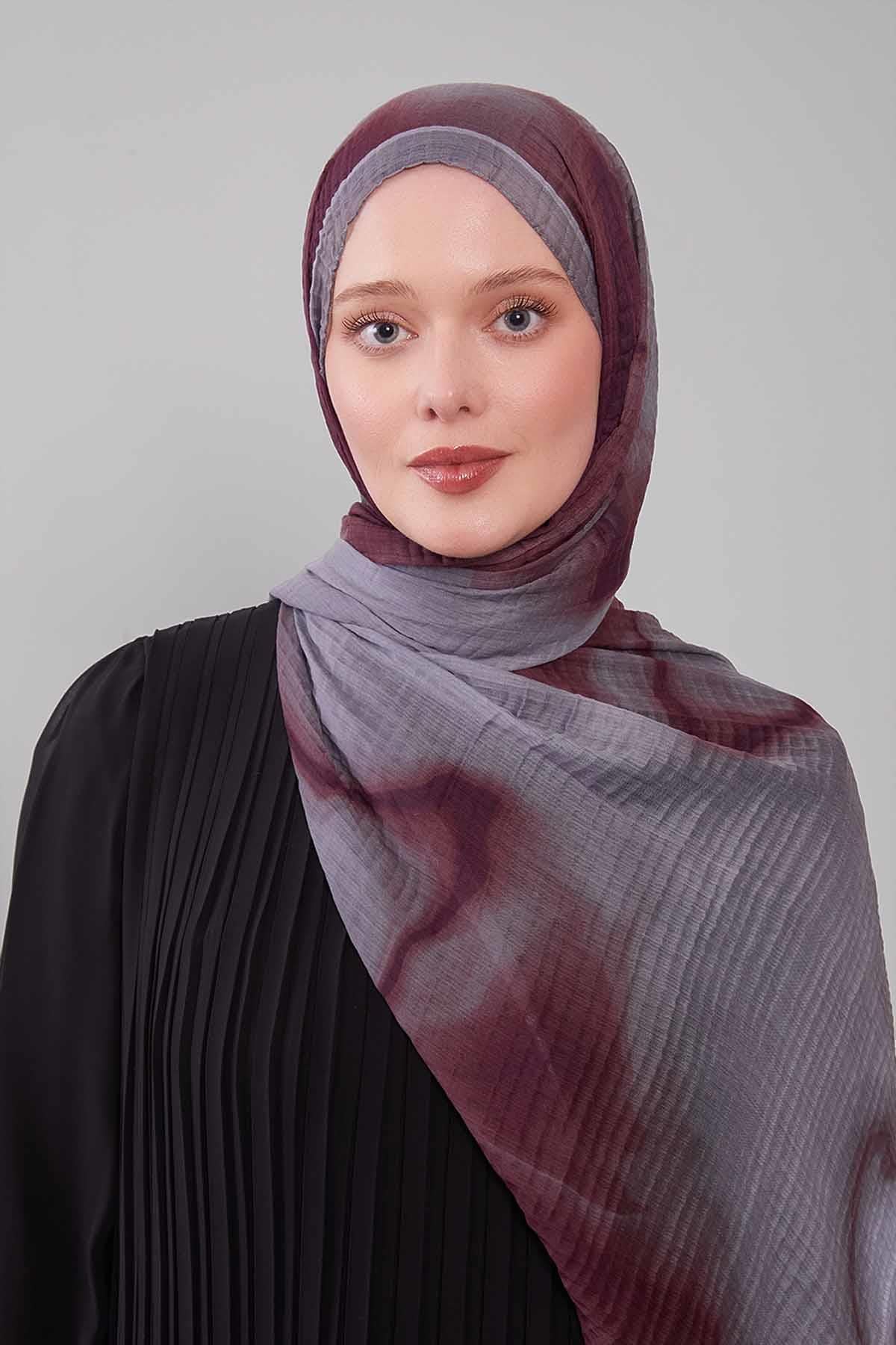 Fivescarf Taş Soyut Cotton Müslin Şal