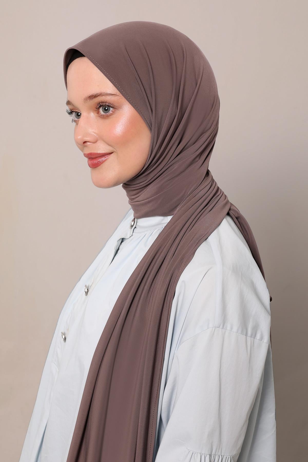 Fivescarf Toprak Düz Premium Jersey Şal