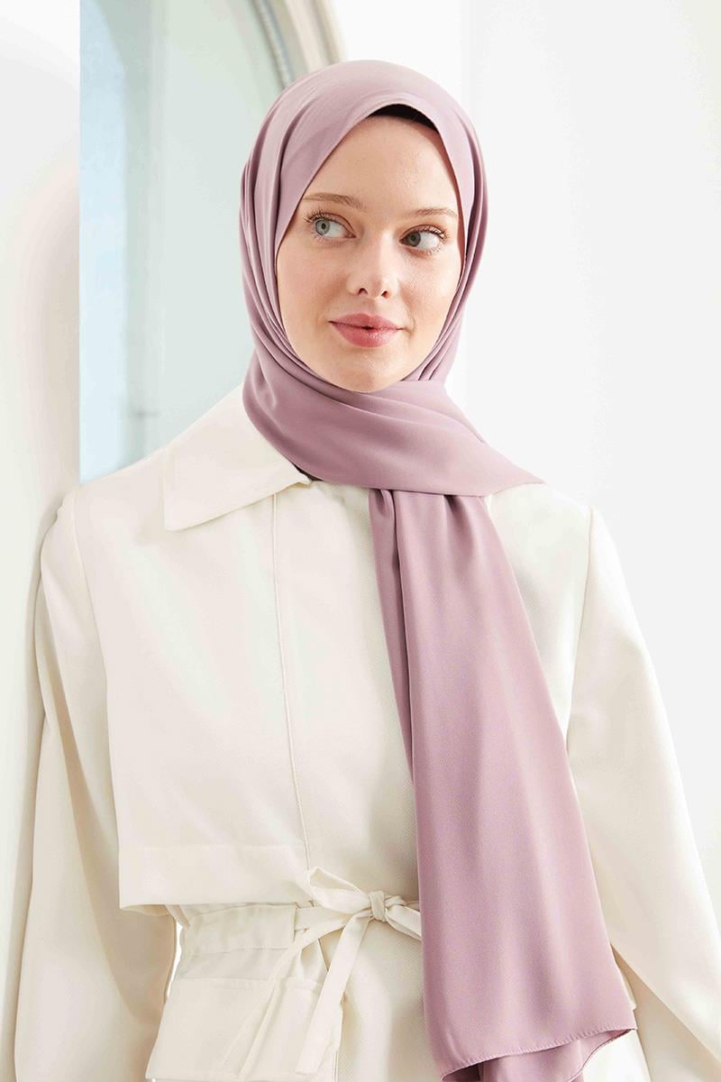 Fivescarf Toz Pembe Medine İpeği Şal