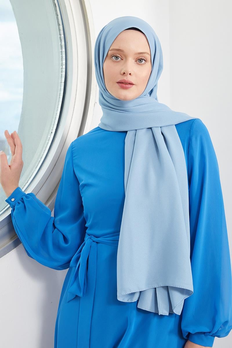 Fivescarf Turkuaz Simli Otto Abiye Şal
