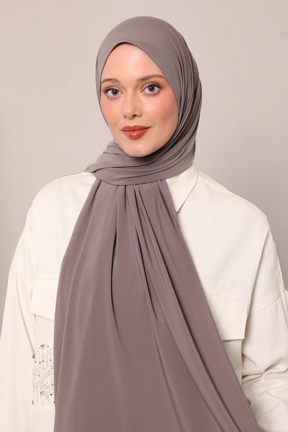 Fivescarf Vizon Düz Premium Jersey Şal