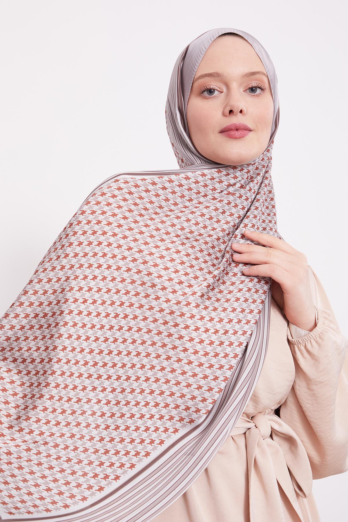 Fivescarf Vizon Kazayağı Desen Brand Şal