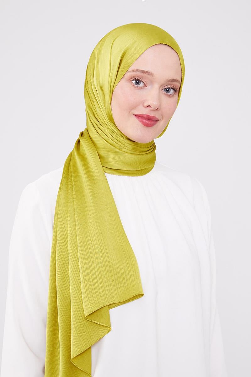 Fivescarf Yağ Yeşili Brillant Abiye Şal
