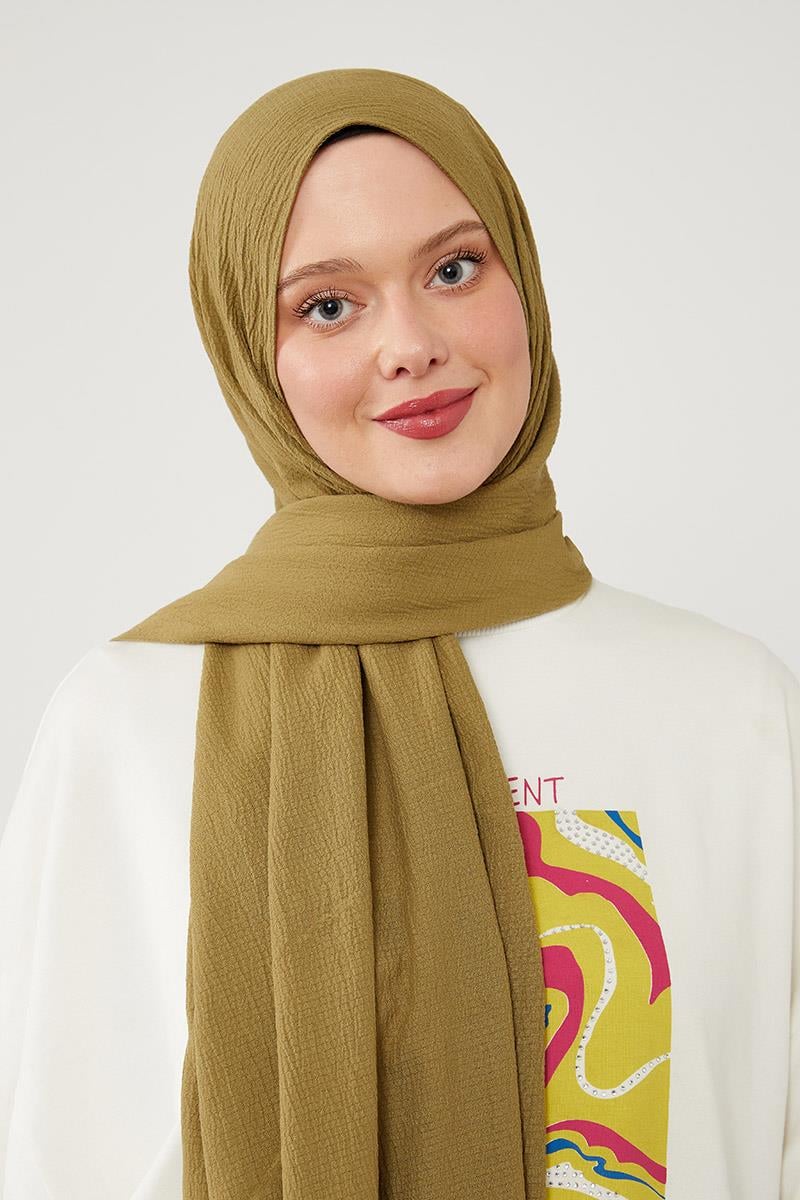Fivescarf Yağ Yeşili Harmoni Şal