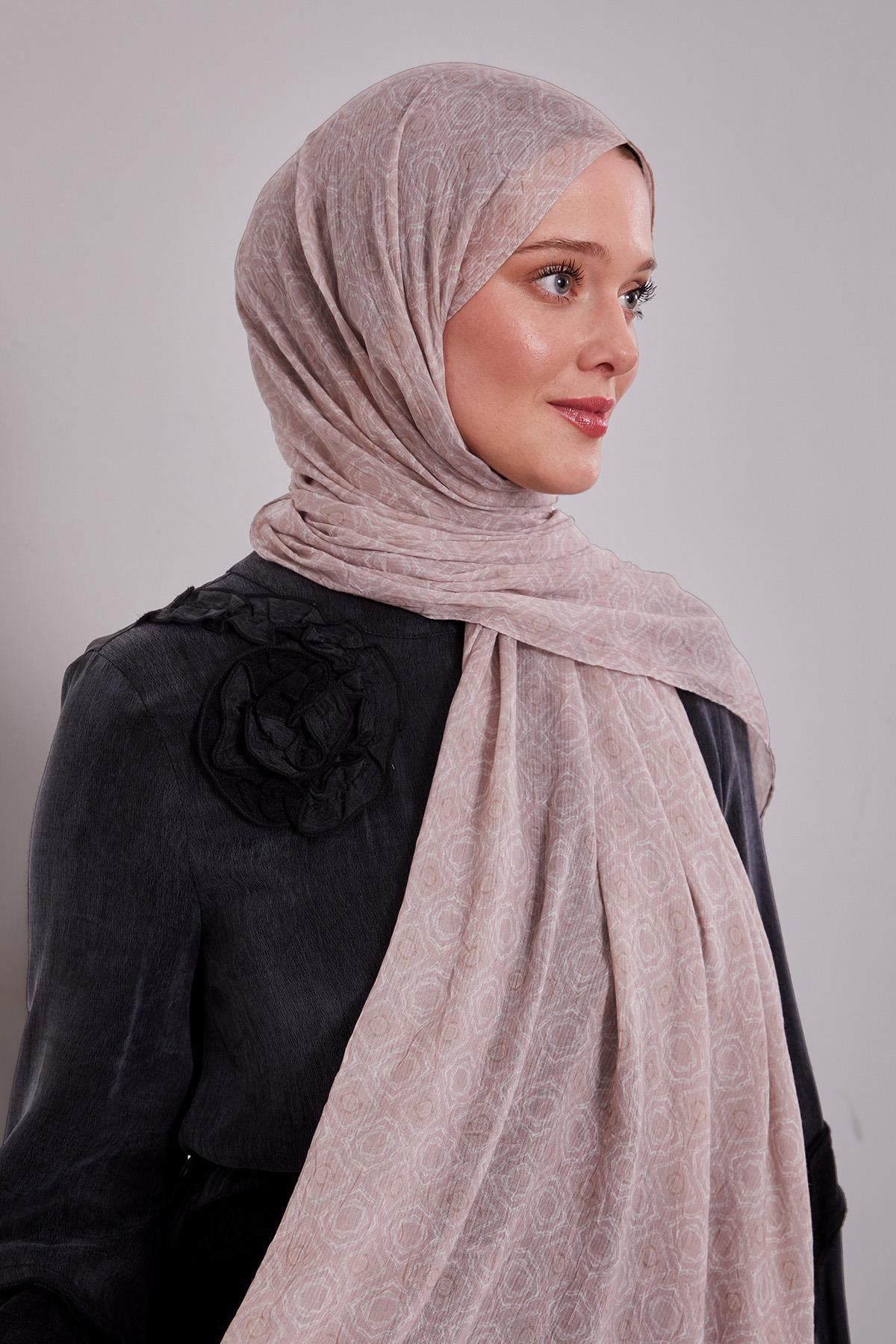 Fivescarf Yavruağzı Karo Desenli Craze Comfort Şal