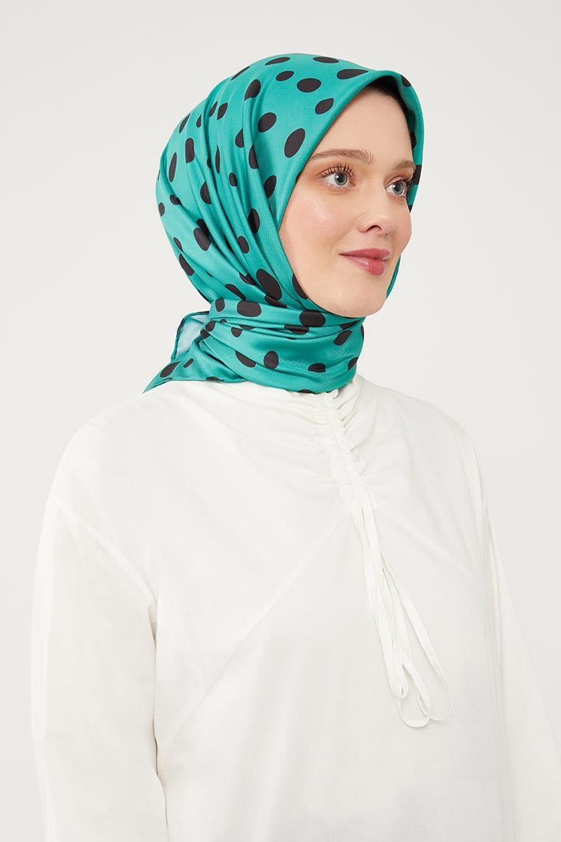 Fivescarf Yeşil Twill Digital Eşarp