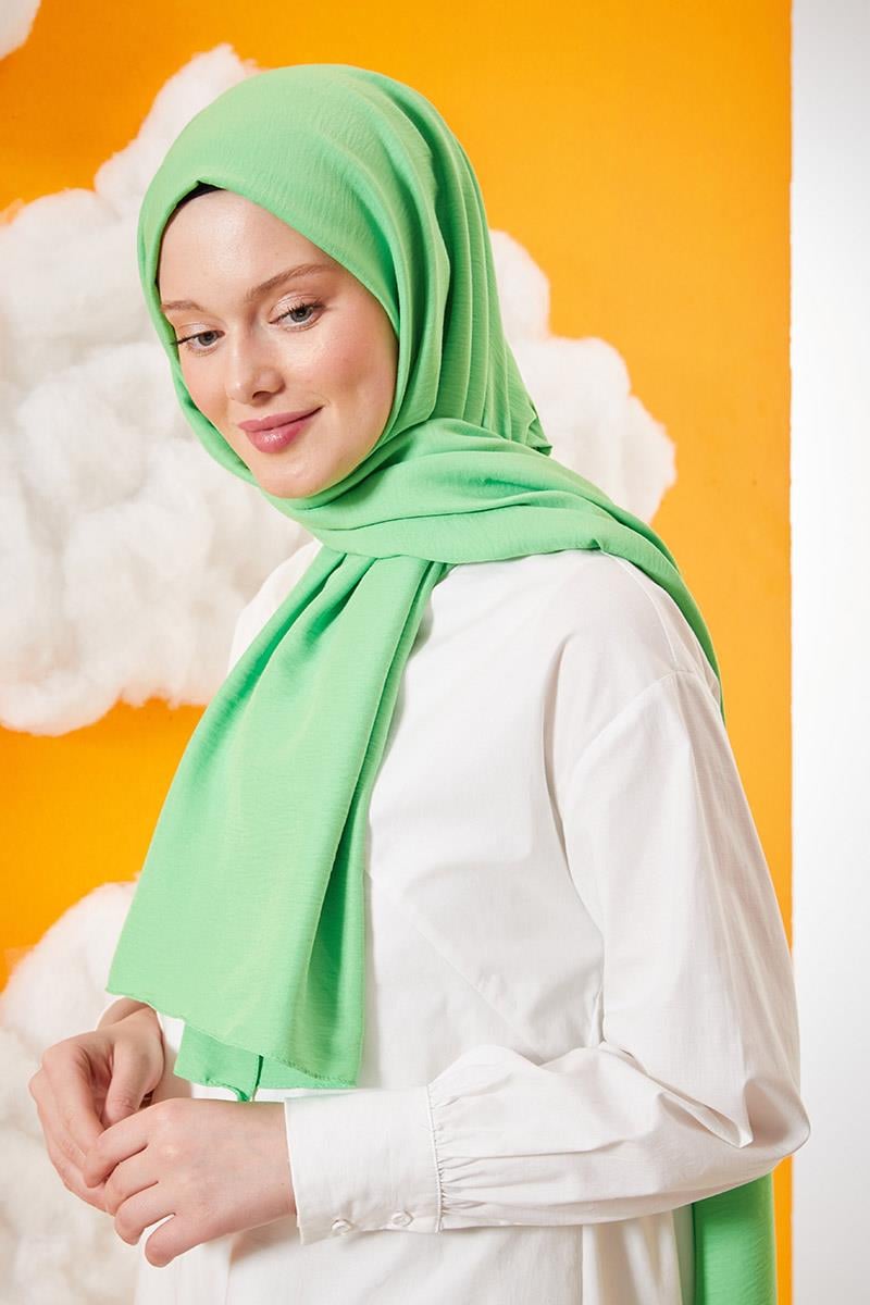 Fivescarf Yosun Yeşili Pamuk Cazz Şal