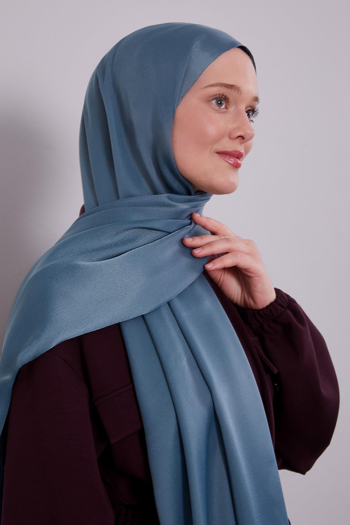 Fivescarf Zeytin Yeşili Düz Purple Şal