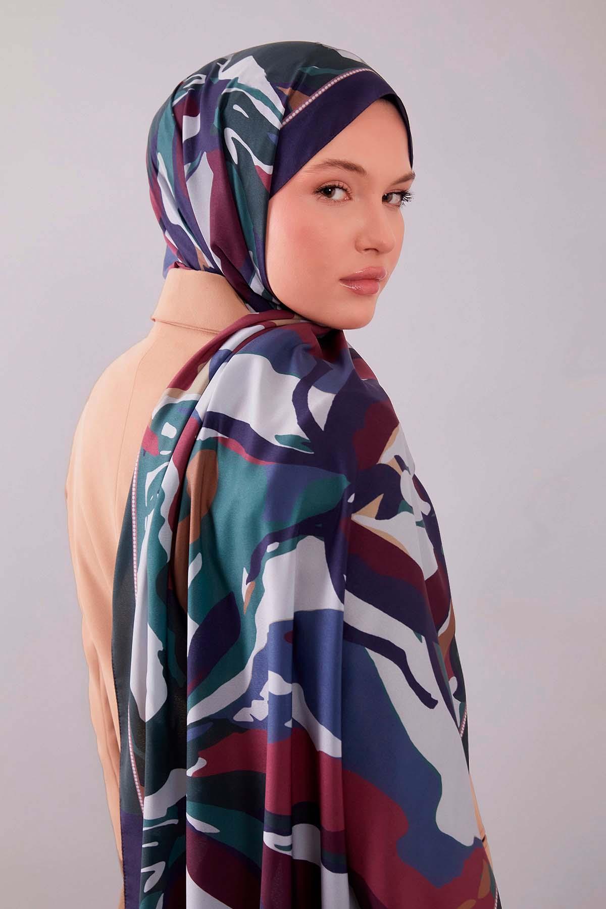 Fivescarf Zümrüt Fırça Desen Moos Chrep Şal