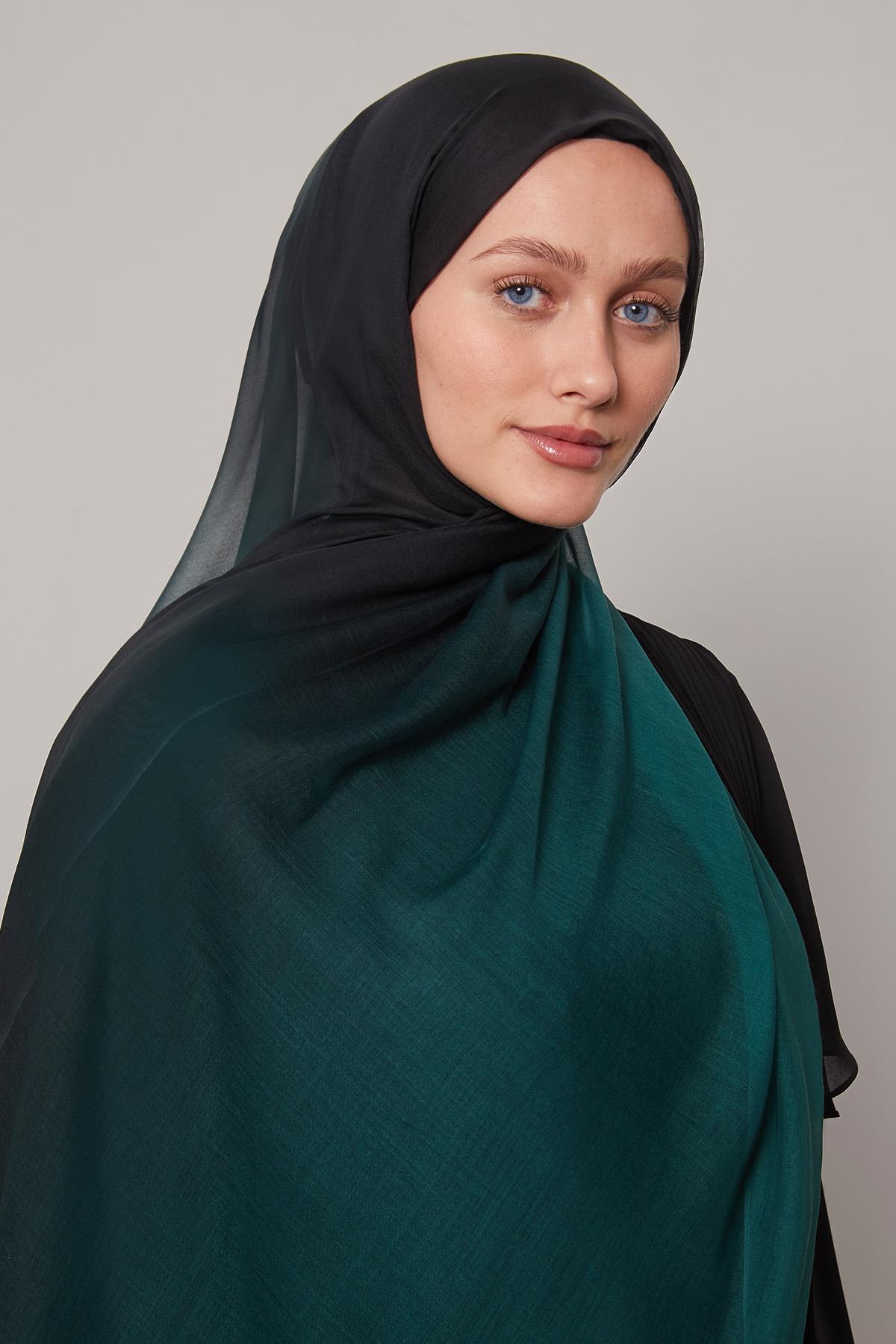 Fivescarf Zümrüt Geçişli Comfort Şal