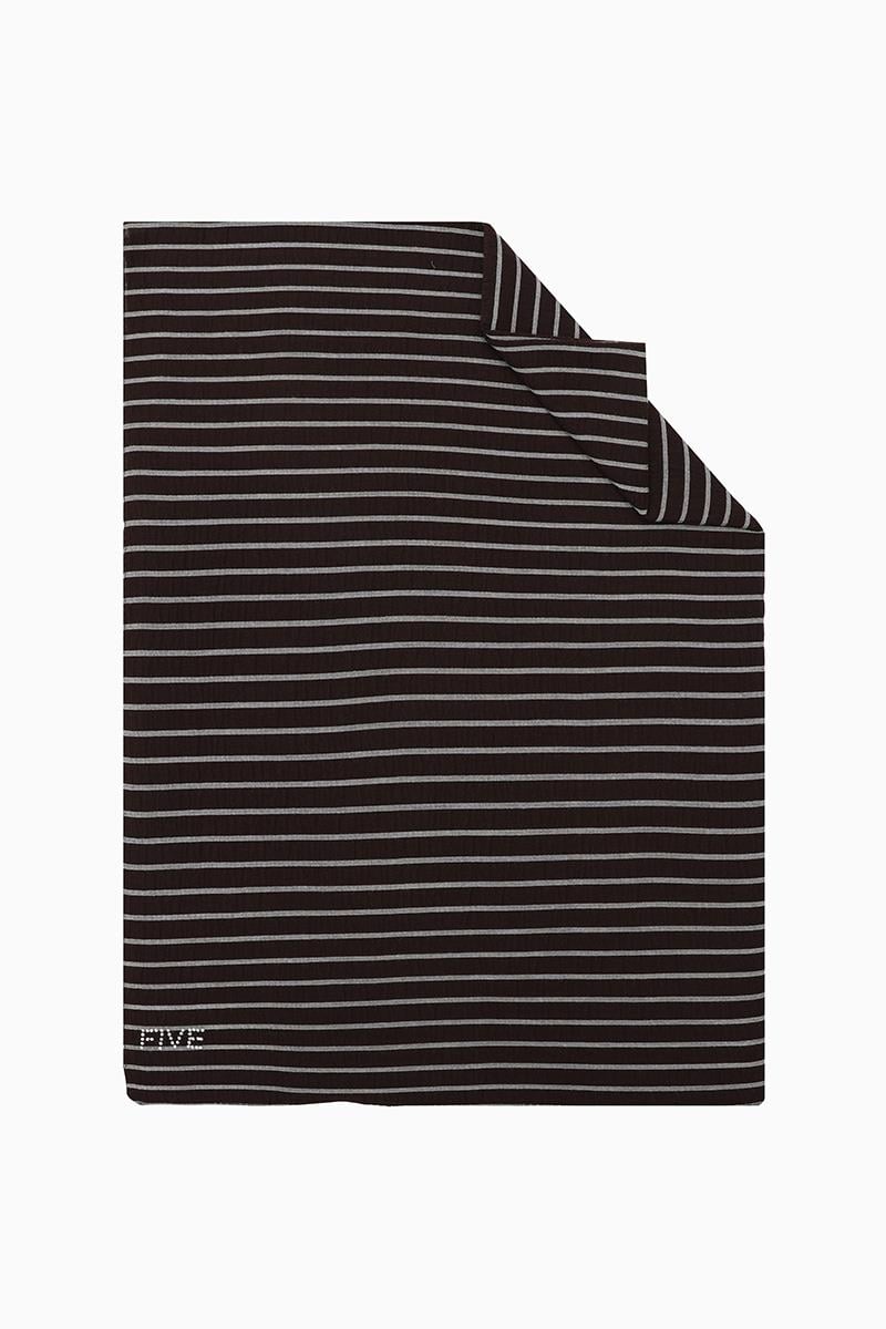 Fivescarf Acı Kahve Çizgili Harmoni Şal