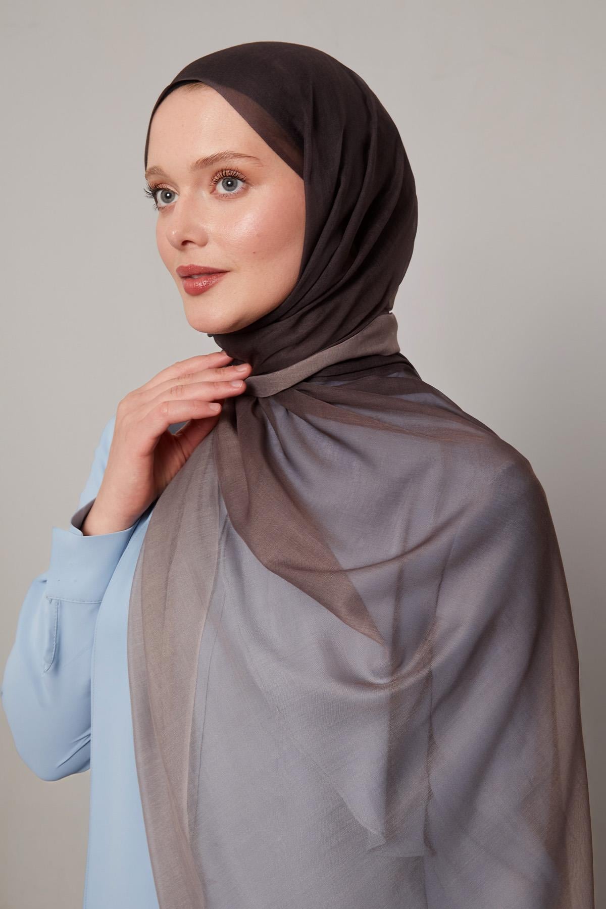 Fivescarf Acı Kahve Geçişli Comfort Şal