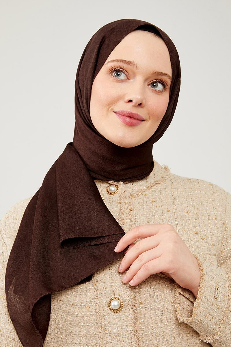 Fivescarf Acı Kahve Jakarlı Elegance Şal
