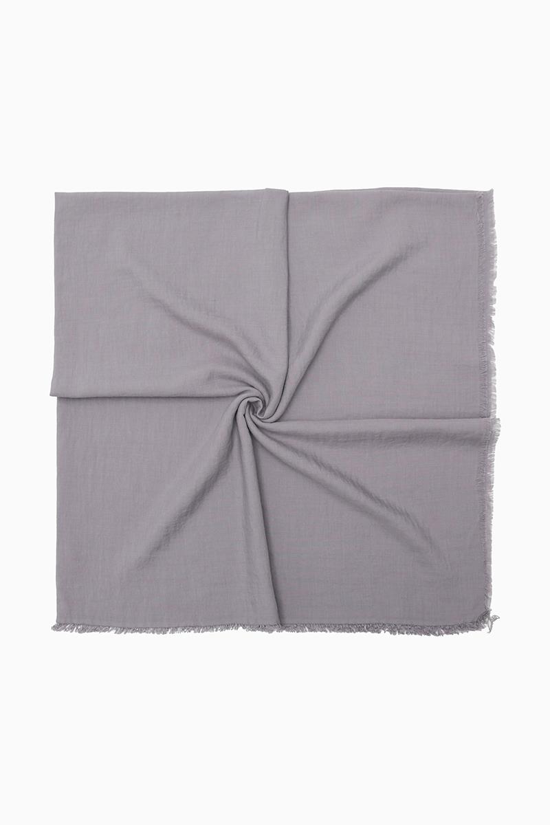 Fivescarf Açık Gri Maxi Cotton Eşarp