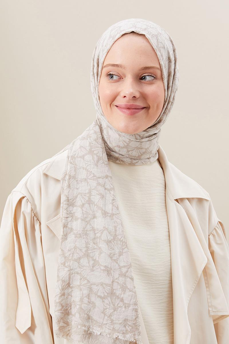 Fivescarf Açık Gri Ortanca Comfort Line Şal