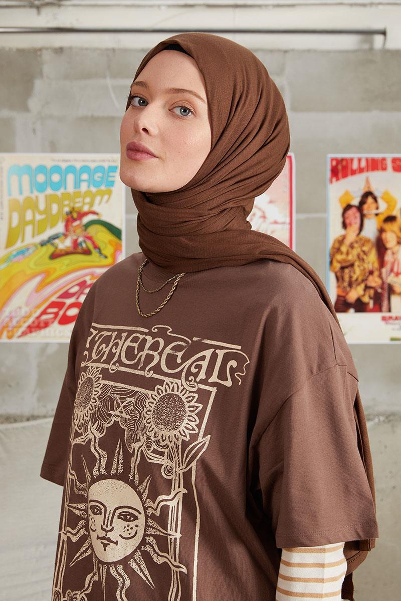Fivescarf Açık Kahverengi Five Penye Şal