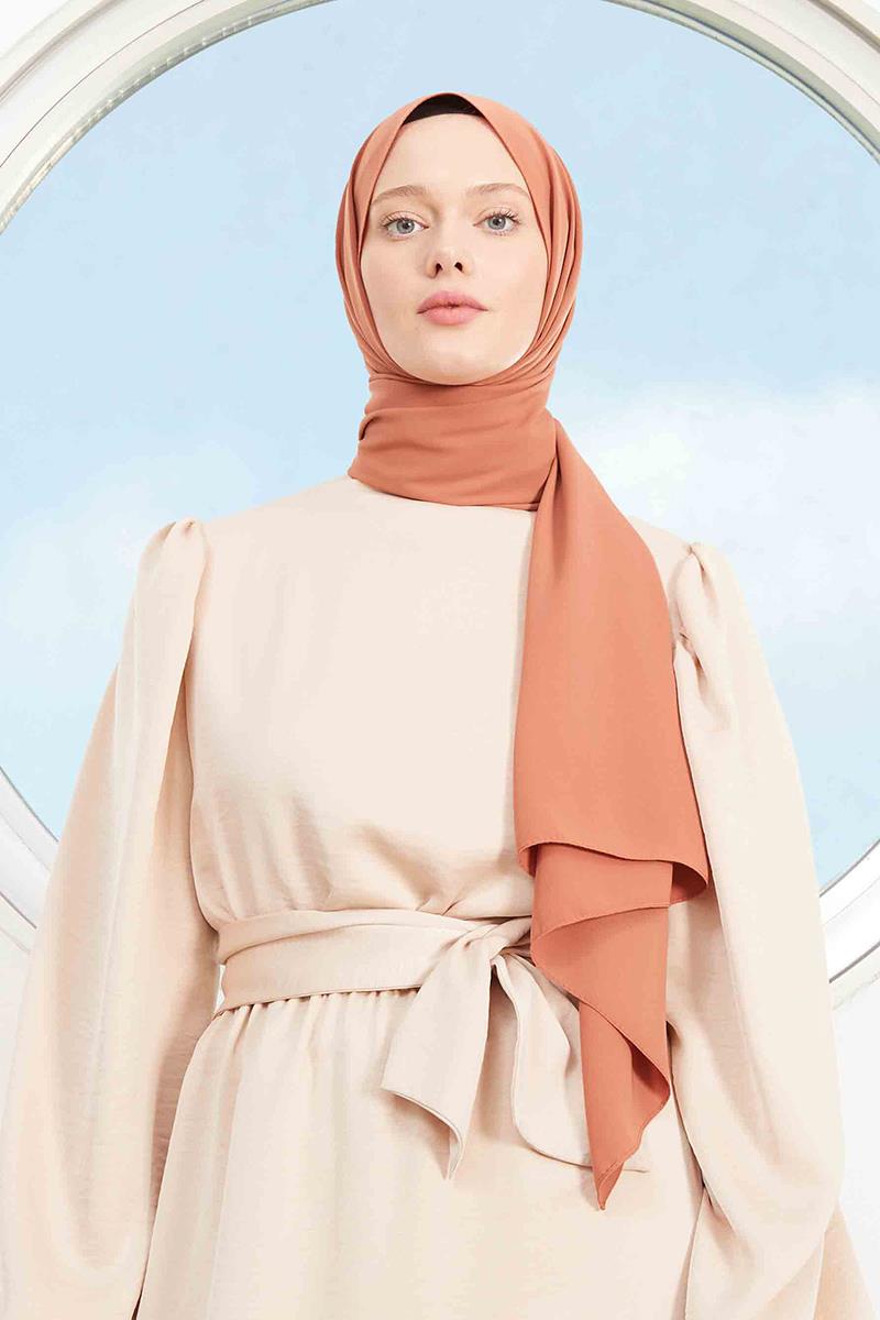 Fivescarf Açık Taba Medine İpeği Şal