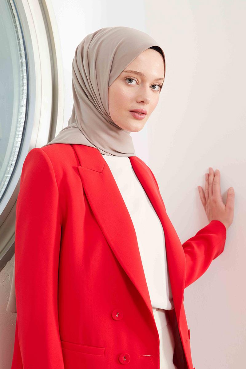 Fivescarf Açık Vizon Medine İpeği Şal