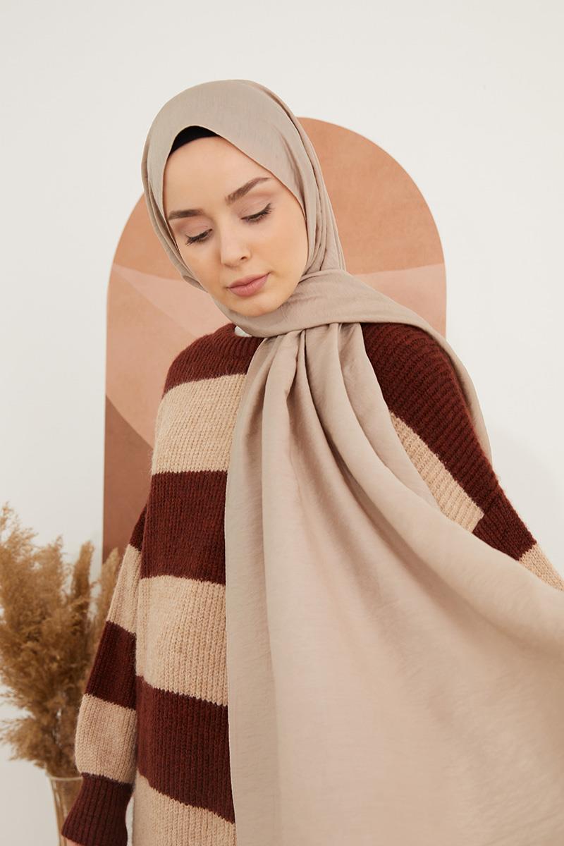 Fivescarf Açık Vizon Tensel Şal