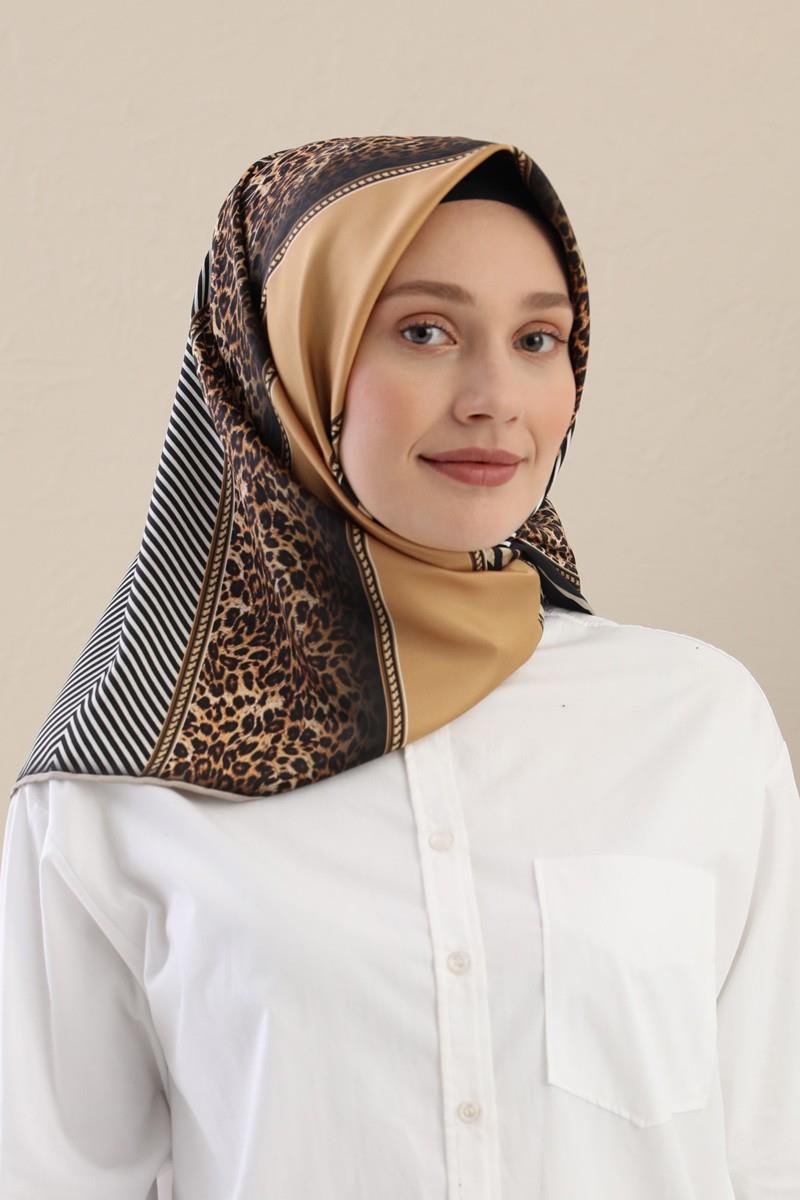 Fivescarf Altın Sarısı Twill Digital Eşarp