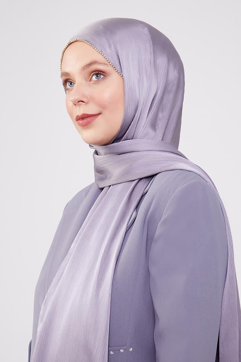 Fivescarf Antrasit Yanları Taş Şeritli Brilant Şal
