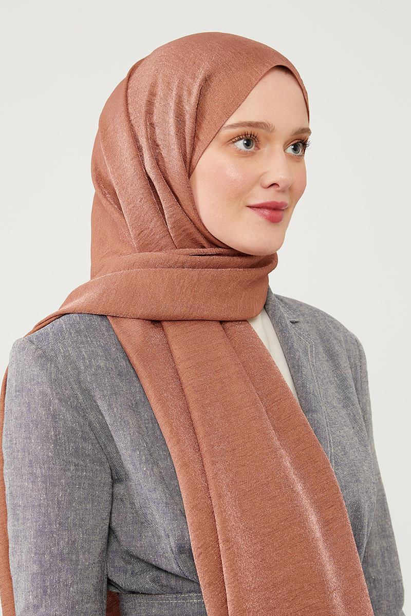 Fivescarf Bakır Pırıltı Şal