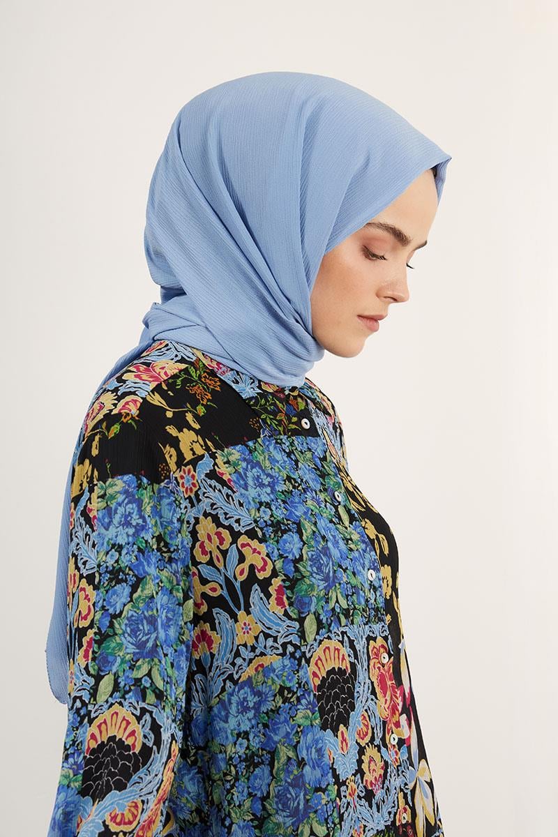 Fivescarf Bebe Mavisi Krinkıl Şal
