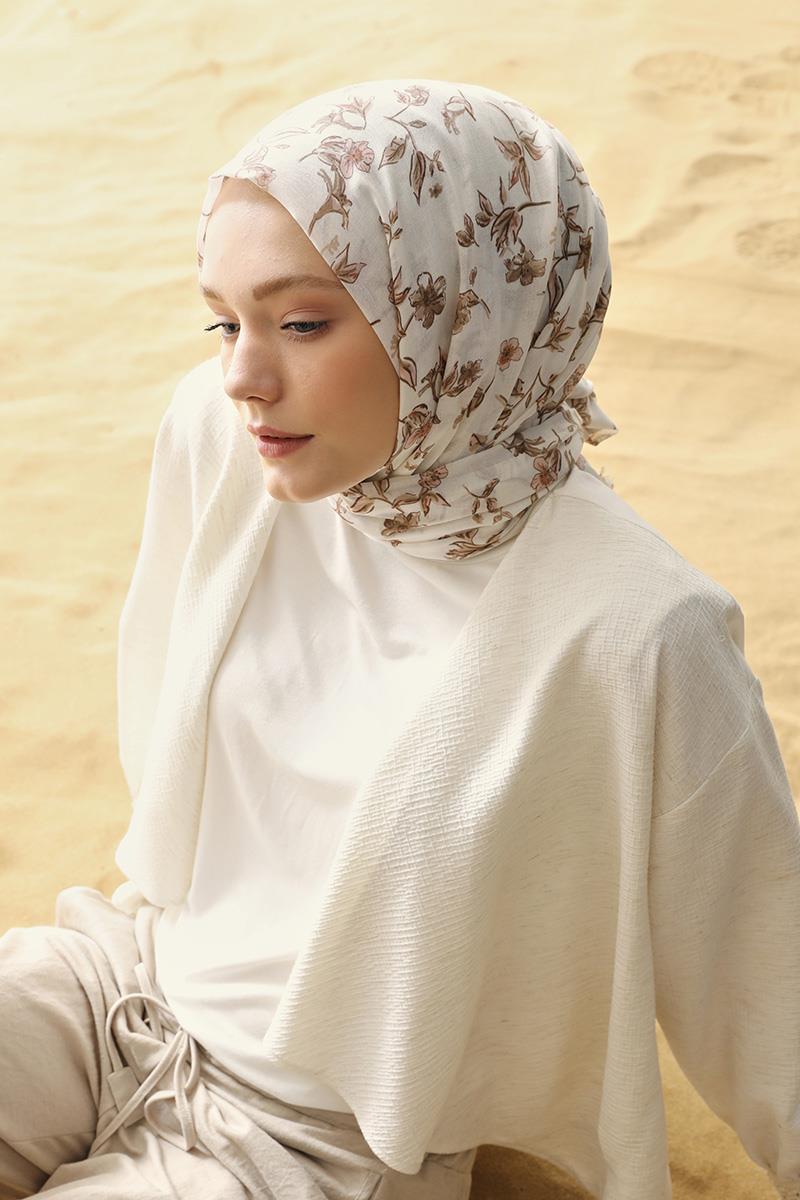 Fivescarf Bej Relax Sardunya Şal
