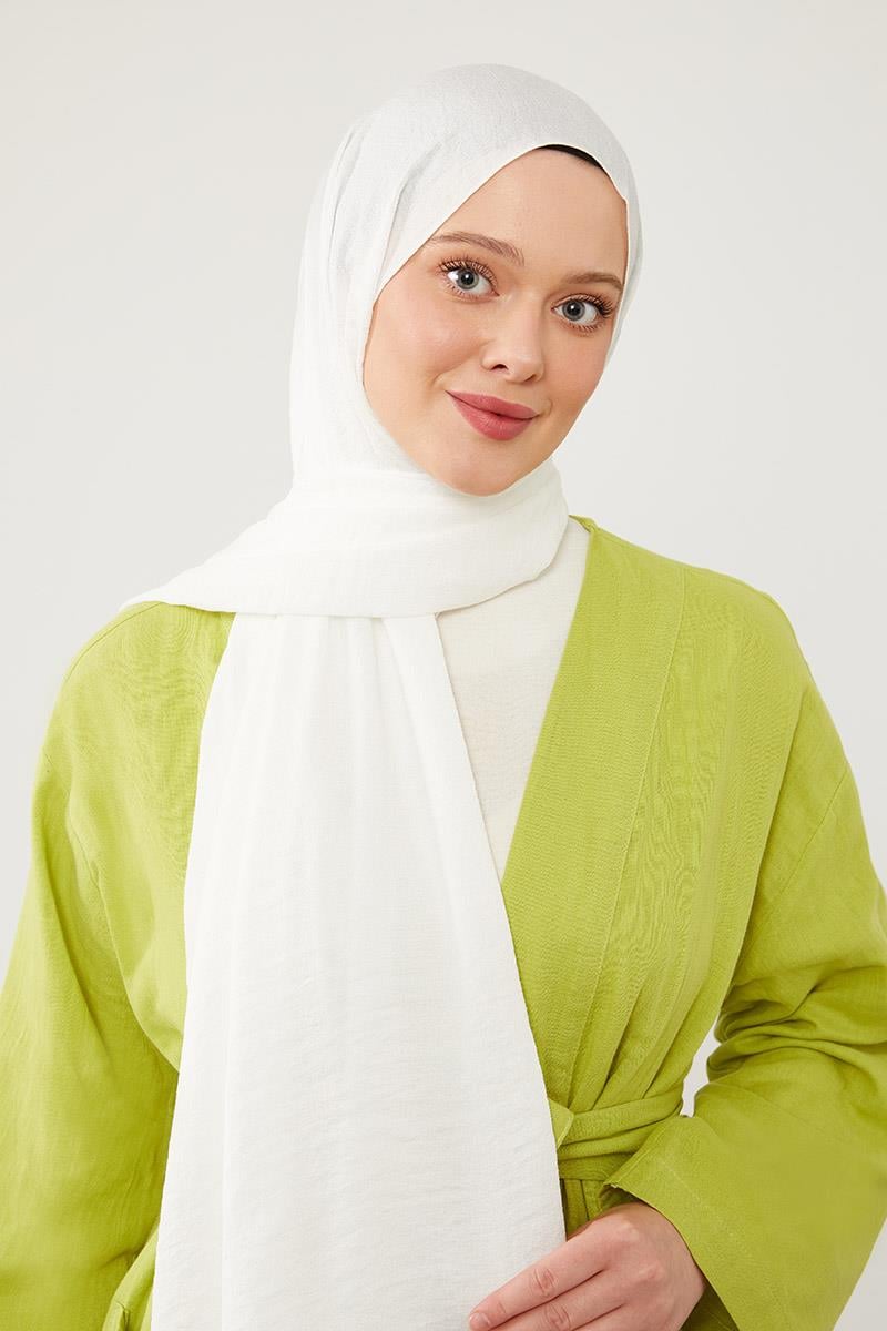 Fivescarf Beyaz Junset Şal