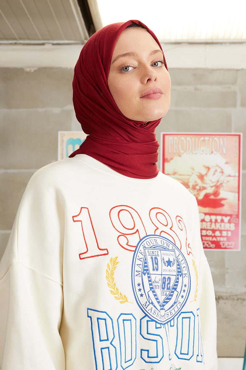 Fivescarf Bordo Five Penye Şal