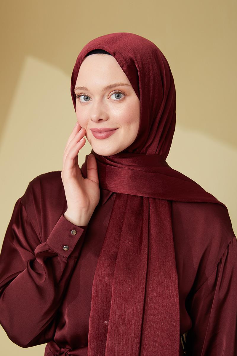 Fivescarf Bordo Janjan Abiye Şal