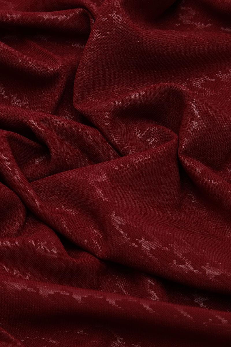 Fivescarf Bordo Kazayağı Desen Mood Medine İpeği Şal