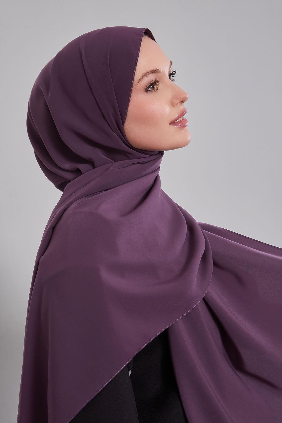 Fivescarf Bordo Taşlı Lüx Medine İpeği Şal