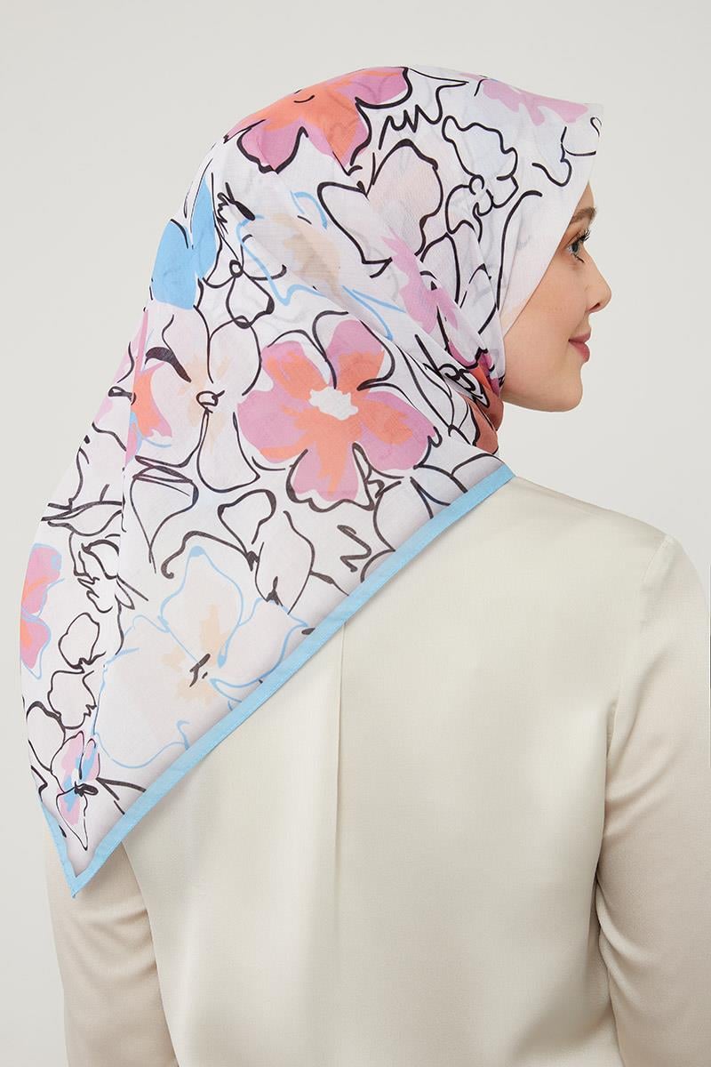 Fivescarf Buz Mavisi Soft Cotton Eşarp