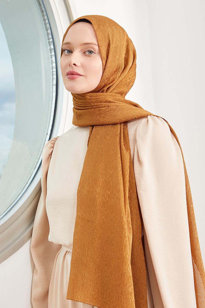 Fivescarf Camel Elmas Abiye Şal