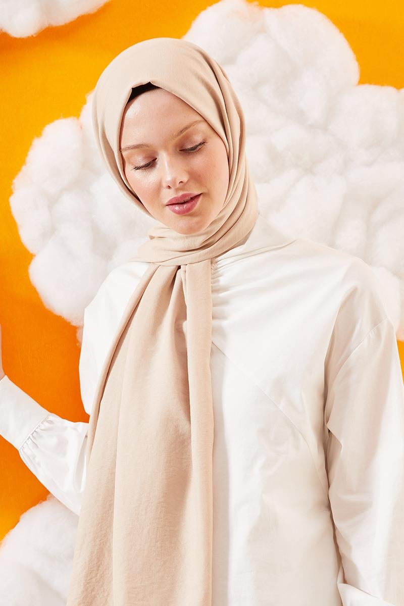 Fivescarf Cappuccino Pamuk Cazz Şal