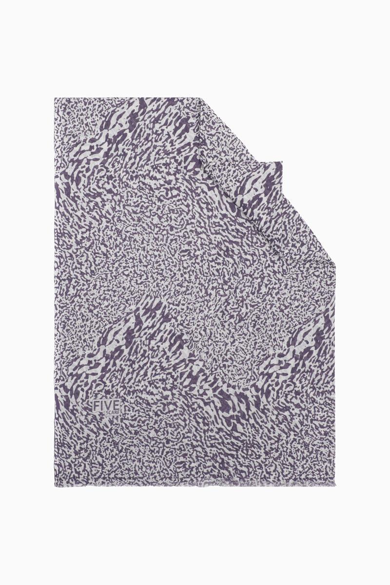 Fivescarf Eflatun Relax Ebruli Desen Şal